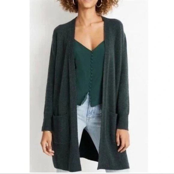 Madewell Sweaters - Madewell Kent Cardigan Long Sleeve Sweater Donegal Forest Green